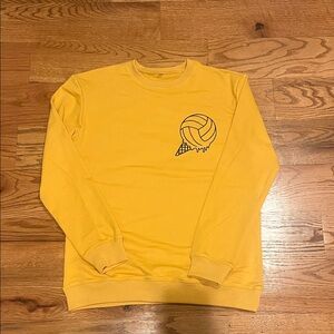 Yellow Volleyball Graphic Womens Sweater